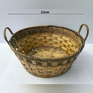 Chipwood Wooden Decorative Basket with Handles - fruits storage